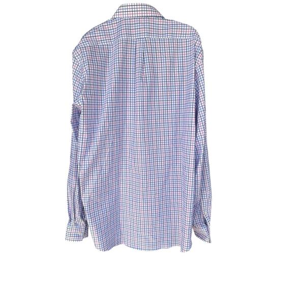 Lauren RL Shirt Men’s 18 38/39 Tall Blue Checked Logo Preppy Academic - Picture 2 of 12